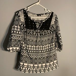 Black and white Blouse